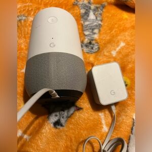 Google Home Speaker in White and Gray